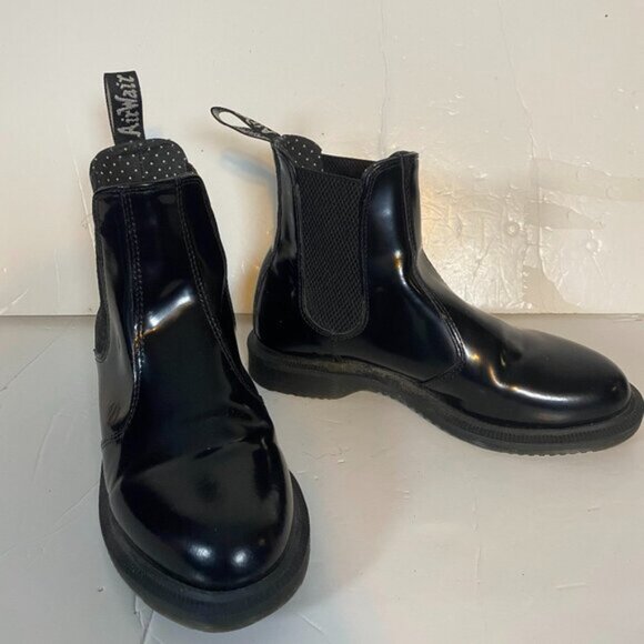 Dr. Martens AirWair Black Patent Leather Women’s Chelsea Boots Size 6 - Picture 9 of 13